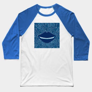 Amazing Smile Mouth Blue Baseball T-Shirt